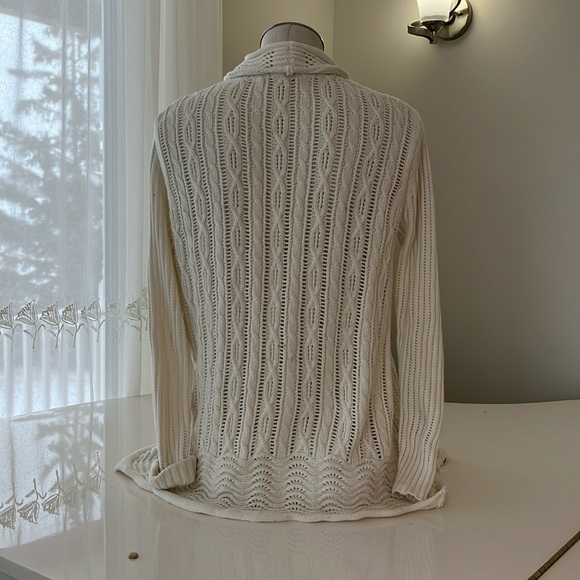 Shade cotton/wool blend open knit cardigan size medium - Picture 3 of 6